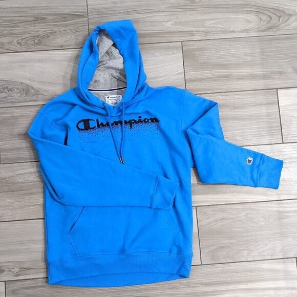 Champion Blue "Pixel Dissolve" Hoodie - Picture 1 of 3